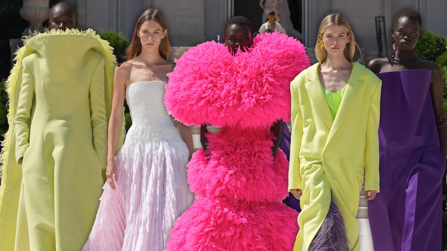 Pierpaolo Picciolis erste Balenciaga Couture-Kollektion ist eine Farbexplosion