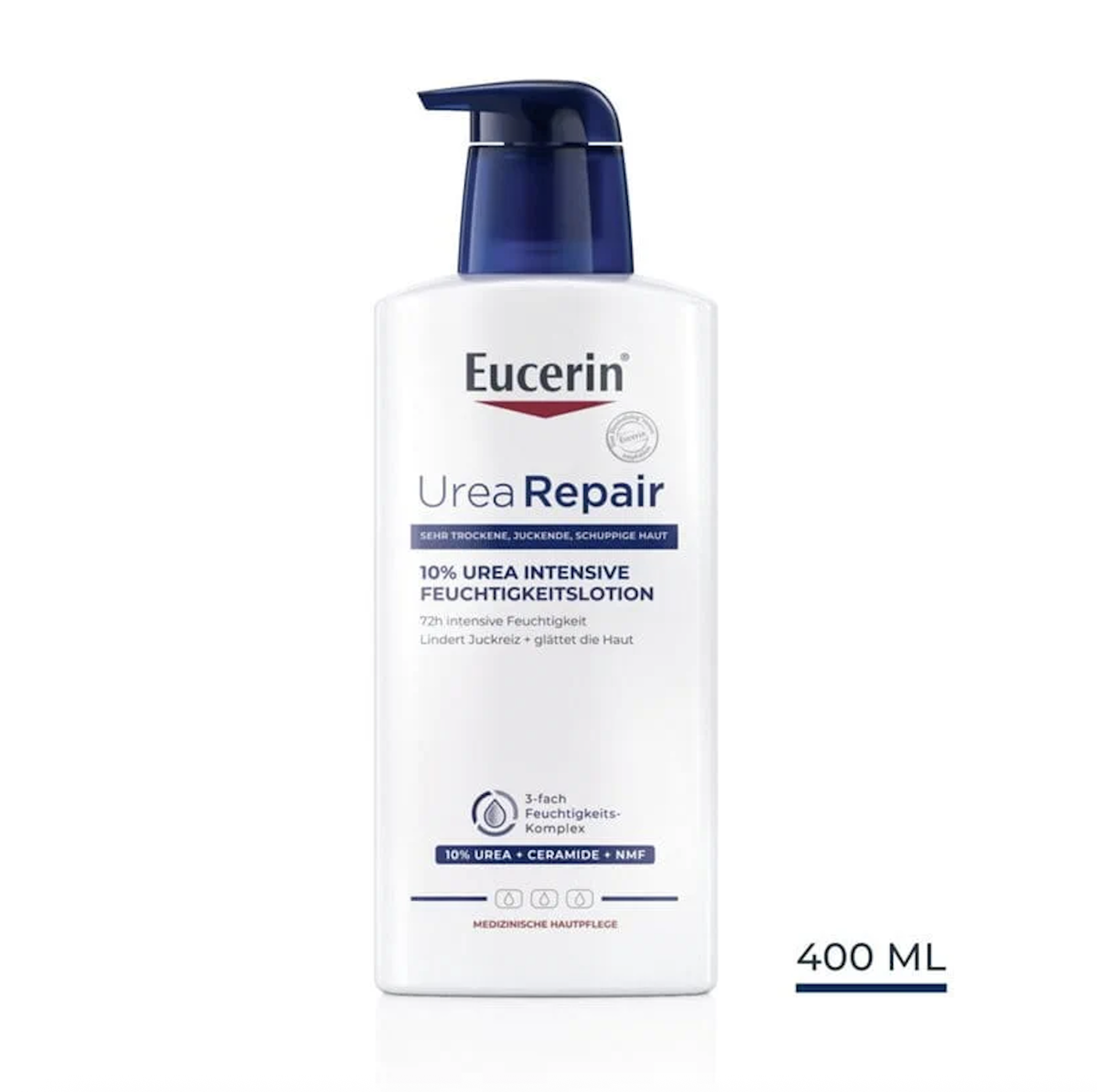 Eucerin "UreaRepair 10% Urea" Intensive Feuchtigkeitslotion: Für alle, die im Sommer mit besonders trockener, rauer Haut kämpfen, ist diese Lotion unser Rettungsanker. Der dreifache Feuchtigkeits-Komplex aus 10% Urea, natürlichen Feuchthaltefaktoren und Ceramiden soll die Haut bis zu 72 Stunden mit Feuchtigkeit versorgen und gleichzeitig die Hautbarriere stärken. Die Wasser-in-Öl-Emulsion zieht erfreulich schnell ein und hinterlässt keinen klebrigen Film. Auch bei Psoriasis oder Keratosis Pilaris kann sie begleitend eingesetzt werden.