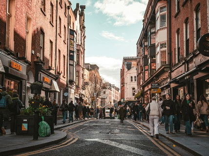 Eine Straße in Dublin