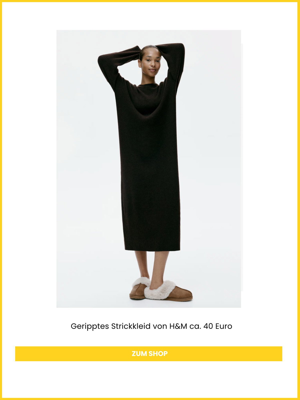 Geripptes Strickkleid