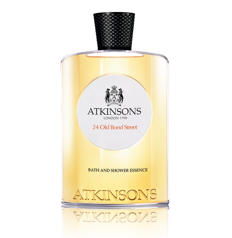 Rauchiger Whiskey und Moschus: Atkinsons Bath & Shower Essence über Essenza Nobile, ca. 34 €