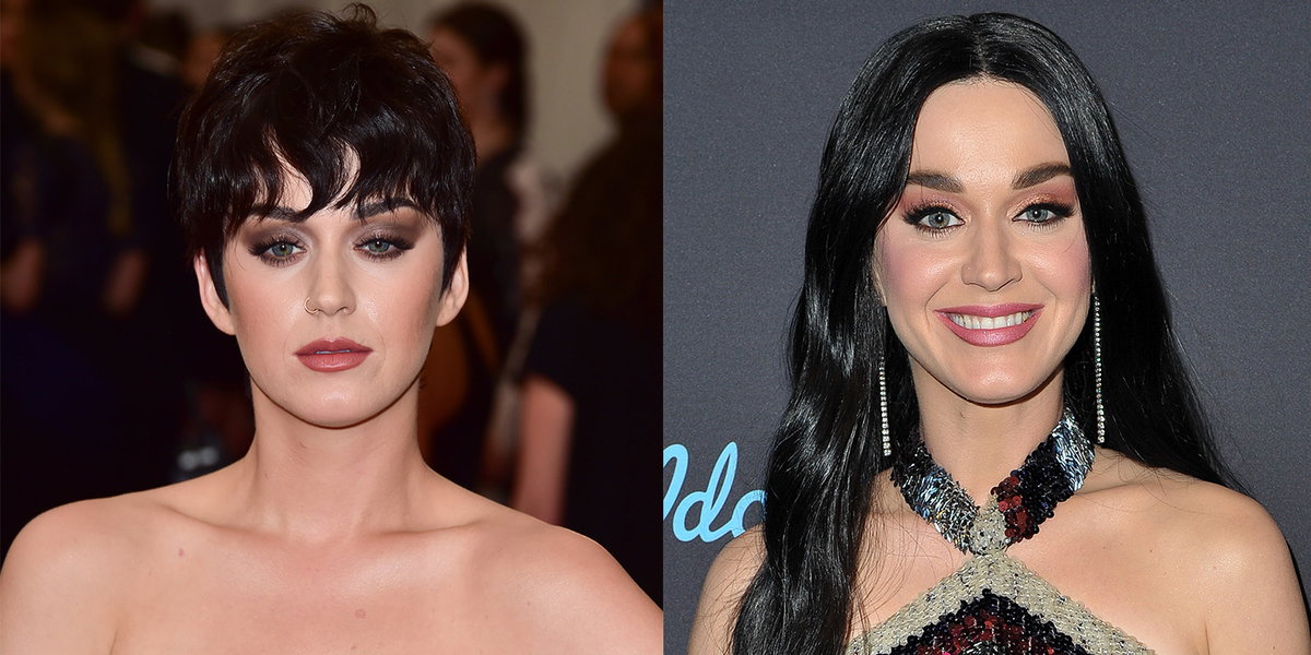 Auf Katy Perrys Kopf wird es nie langweilig! Kaum eine Frisur, die die Sängerin während ihrer Laufbahn noch nicht ausprobiert hat – besonders gut steht ihr der Pixie, den die On-Off-Freundin von Orlando Bloom mal dunkel, mal blond, mal knallpink trägt.