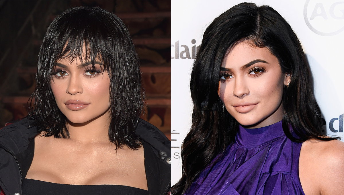 Kylie Jenner ist dafür bekannt, regelmäßig mit ihrer Haarpracht zu experimentieren. Dass ihr auch kurze Haare stehen, bewies der Reality-Star mit dieser Frisur: ein schulterlanger Bob-Schnitt im Wet-Look mit fransigem Pony!