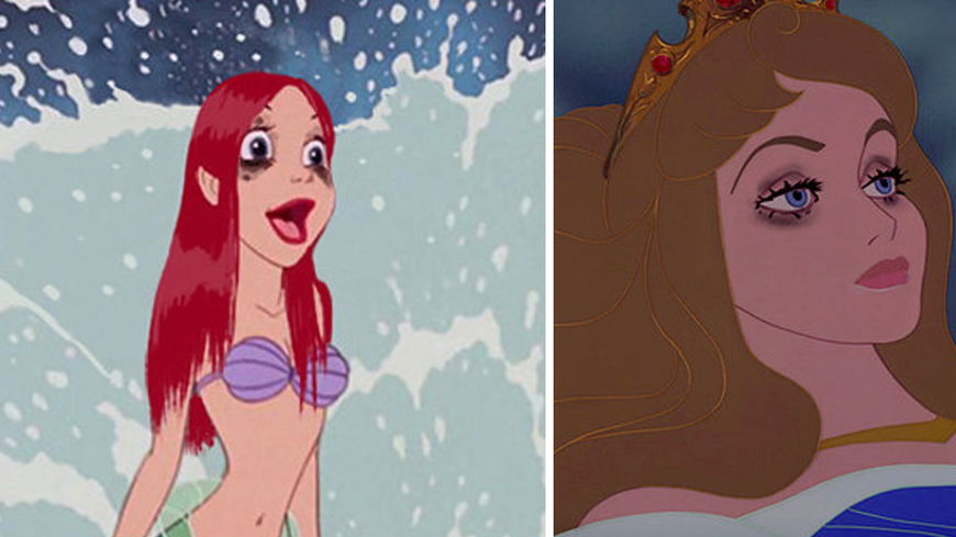 Das wahre Leben! Disney Prinzessinnen mit realistischem Make-up