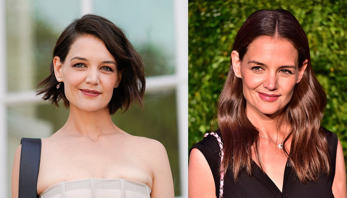 Nachdem Katie Holmes kurzzeitlich einen Pixie-Cut trug, bezaubert sie neuerdings mit kurzem, braunen Bob. Früher zeigte sich die Hollywood-Schönheit hingegen mit bravem Langhaarschnitt.