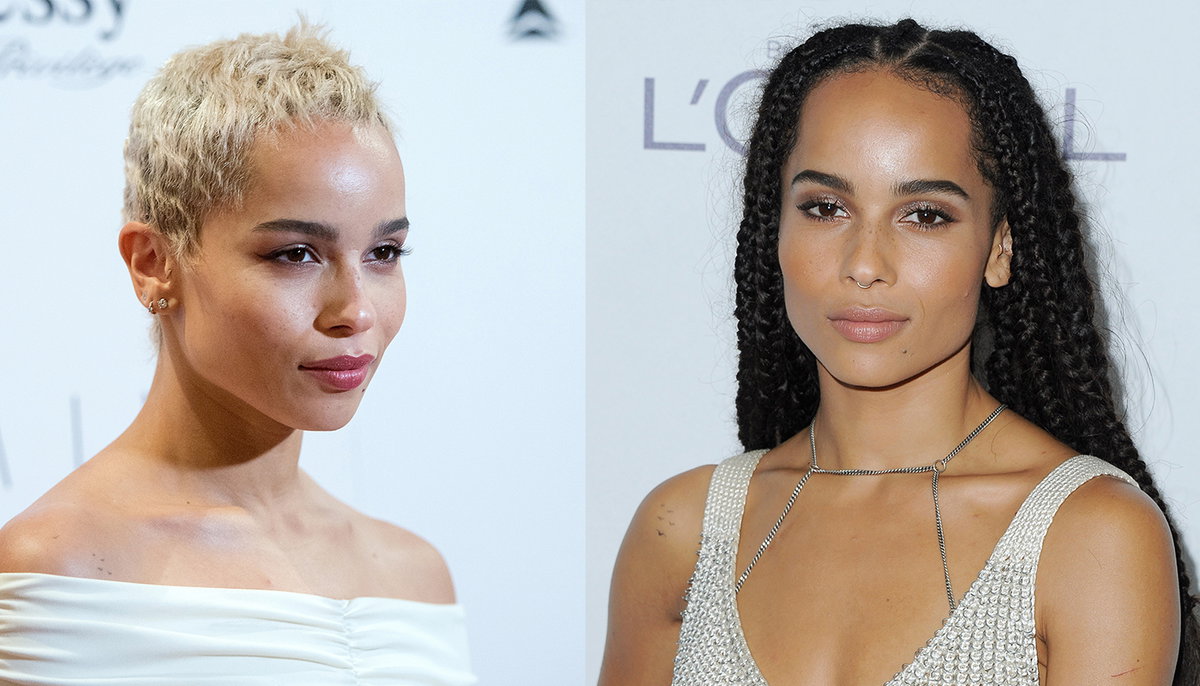 Auch Zoe Kravitz ließ sich Anfang des Jahres die Haare raspelurz scheinten. Der platinblonde Pixie-Cut ist ein krasser Kontrast zu ihrem früheren Look.