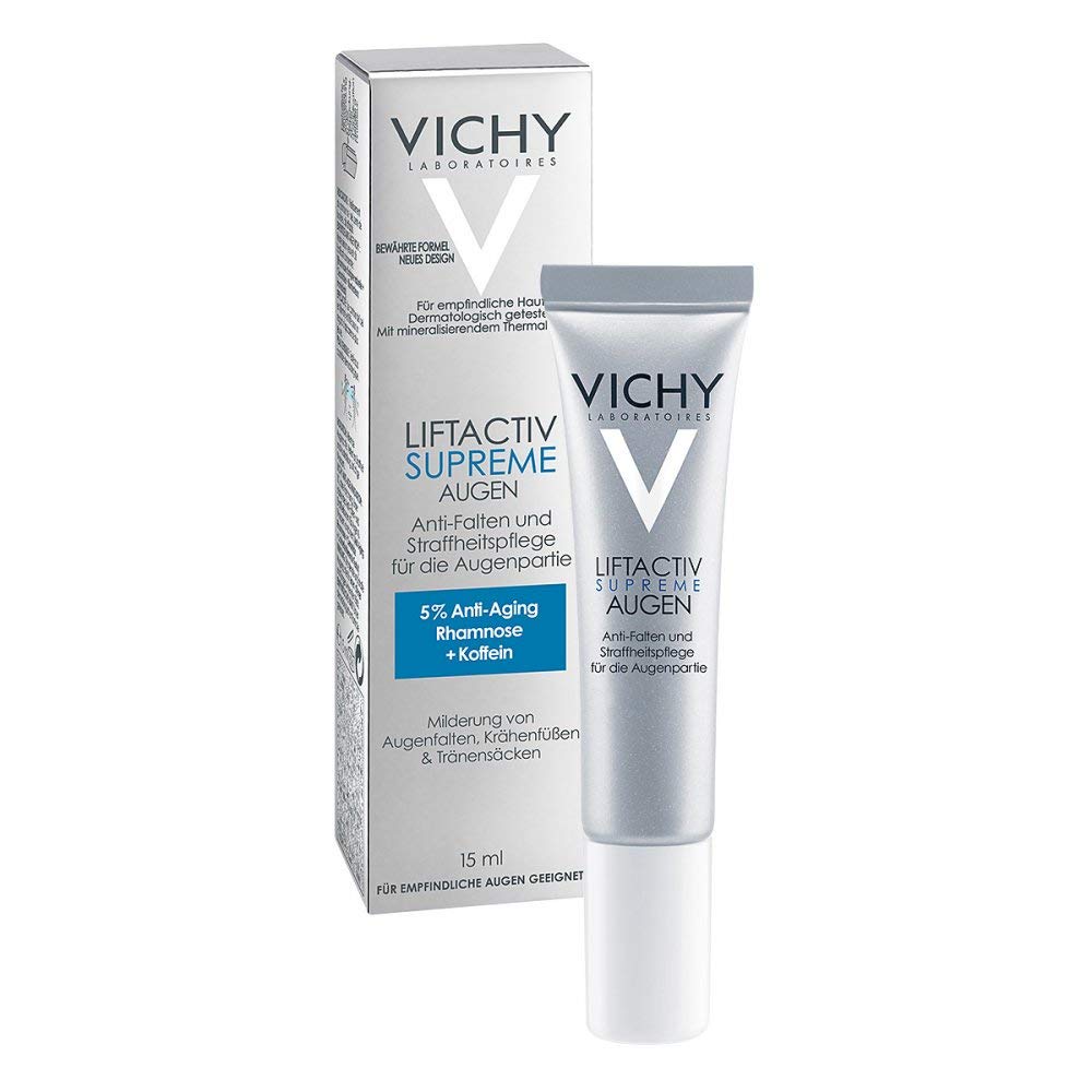"Liftactiv Supreme"-Augencreme mit Koffein von Vichy über Amazon, ca. 28 Euro