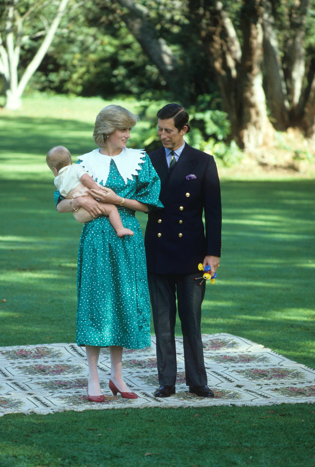 Prinzessin Diana und König Charles posieren