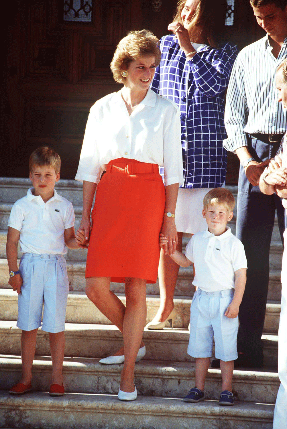 Prinzessin Diana mit Prinz Harry und Prinz William