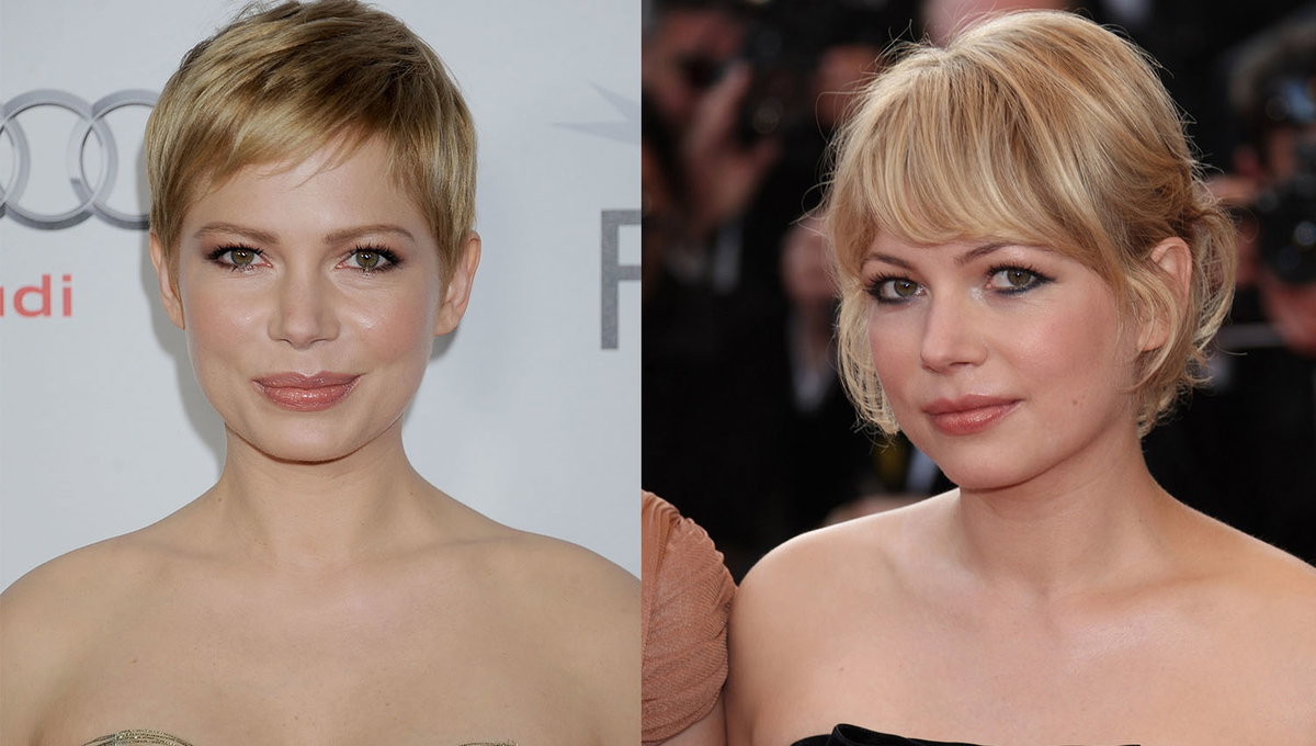 Fast elfenhaft wirkt der Look von Michelle Williams, an die wir uns mit langen Haaren fast gar nicht mehr erinenrn können. Ihre moderne und sehr feminine Variante des Short Cuts betont die Gesichtszüge der Schauspielerin, auch die Haarfarbe verleiht ihr einen weichen Touch.