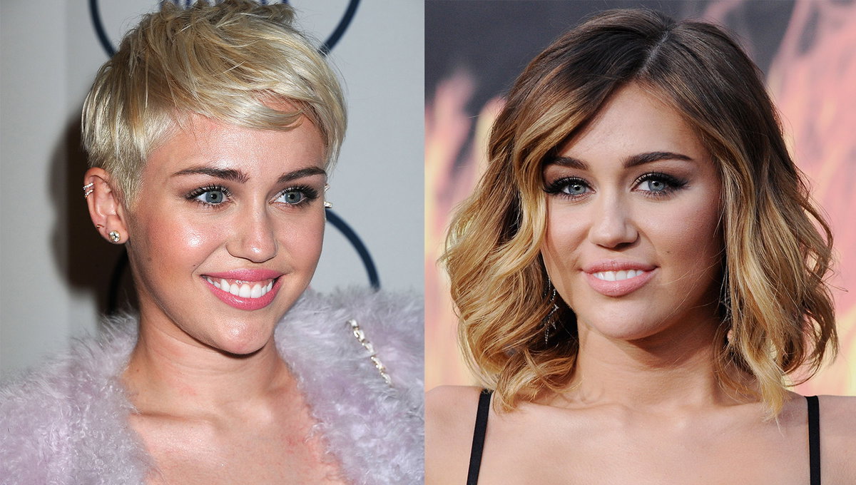 Jahre lang kannte man Miley Cyrus nur mit modernem und frechem Kurzhaarschnitt, dabei wechselte die Sängerin ständig mit ihren Looks. Der Pixie-Cut, wie sie ihn hier trägt, steht dem einstigen Disney-Star ausgezeichnet, obwohl Miley inzwischen wieder lange Haare trägt und sich ein braveres Image zugelegt hat.