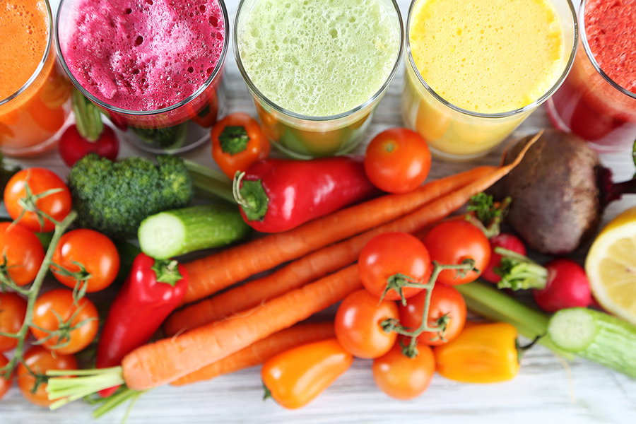 Detox basiert auf Obst und Gemüse.