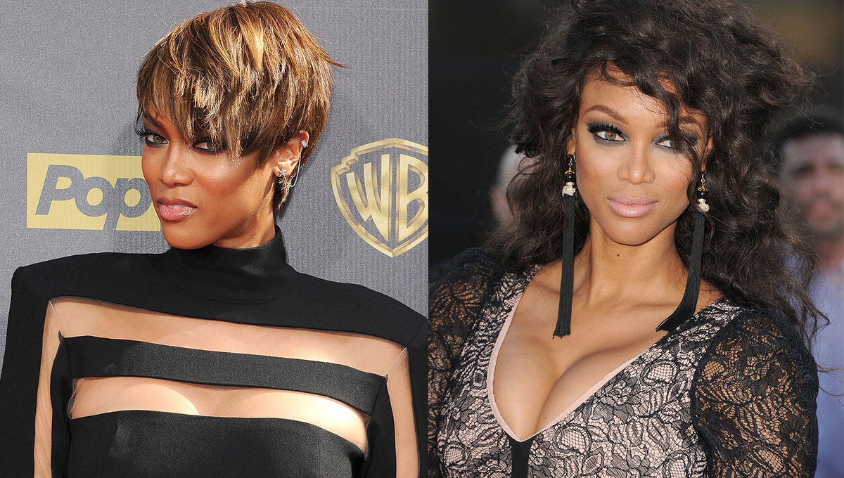 Schnipp, schnapp – Haare ab! Tyra Banks wagte eine Radikalveränderung und trennte sich von ihrer langen Lockenpracht. Diese ließ sie einer stylischen, fransigen Kurzhaarfrisur weichen. Inzwischen ist das Model allerdings wieder zu einer längeren Variante zurückgekehrt.